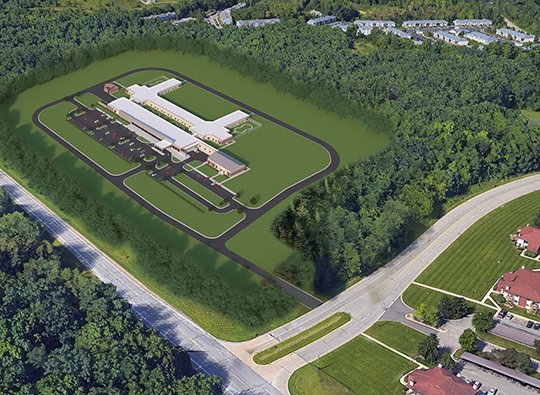 Aerial view of new Bronson Behavioral Health Hospital