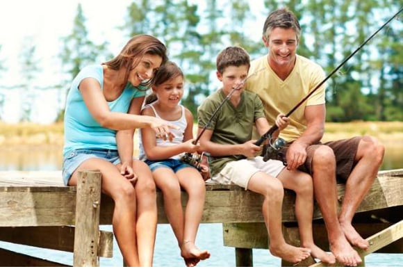 Photo of family fishing.