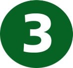 Number three in circle