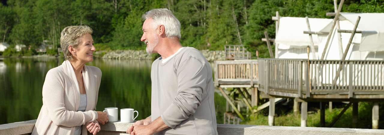 Image of couple by the lake