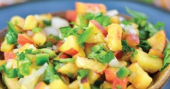 Picture of fresh peach salsa