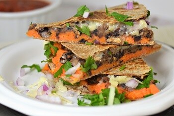 Picture of black bean and sweet potato quesadillas