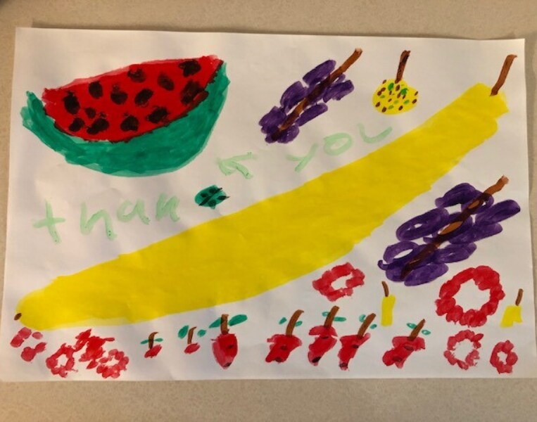 Image of a card written by a community member to Bronson's healthcare heroes