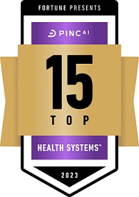 Image of the PINC Top 15 Health System Award Logo.