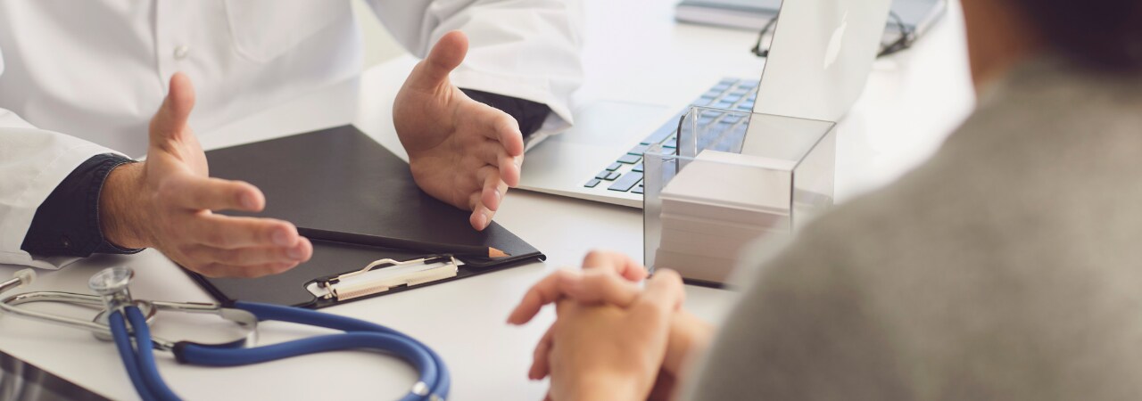 photo of doctor and patient interacting.