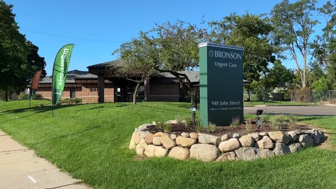 Exterior view of the Bronson Urgent Care in Kalamazoo