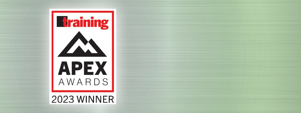 Photo of Training Magazine's Apex Award